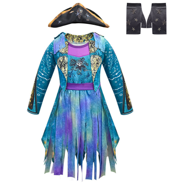 Flickor Disney Descendants 3 Mal Klassisk Halloweenfestdräkt 140cm