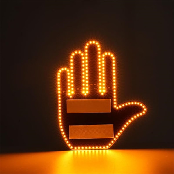 Finger gest ljus med fjärrkontroll LED bil bakruta