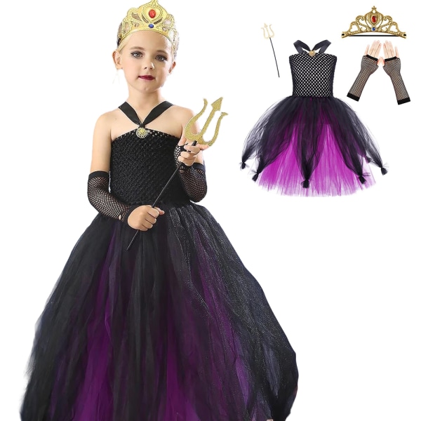 Wusula barns prinsessklänning Cosplay Dress Up födelsedagsfest L
