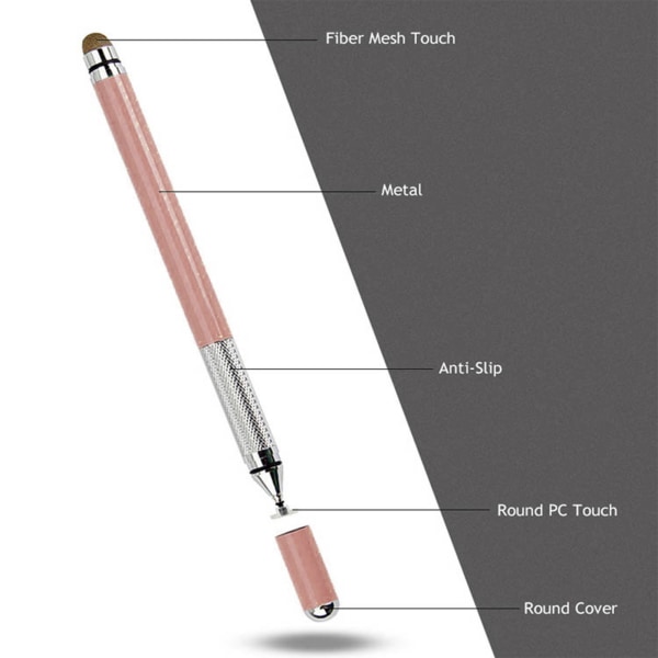 Touch kapacitiv Stylus Pen 2 i 1 Disc & Fiber Tip Precision bule
