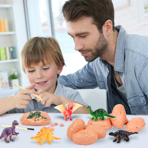 Kid Dig dinosaurieägg påskkorgstoppare Dino modellleksaker present
