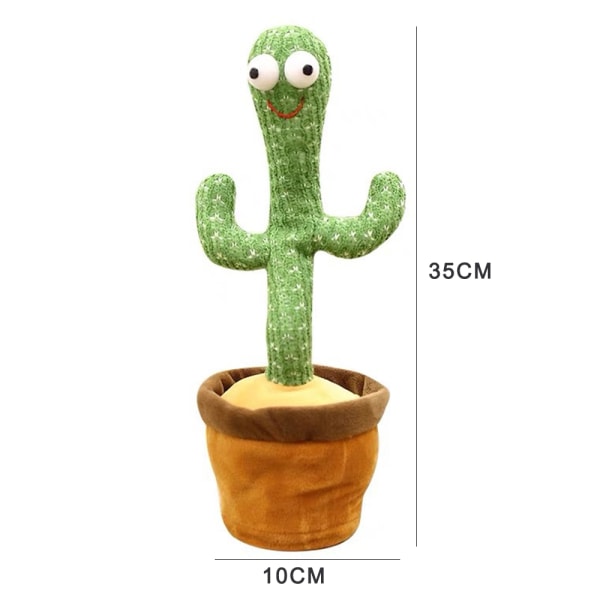 Dansande pratande kaktusleksak upprepar vad du säger Grön present