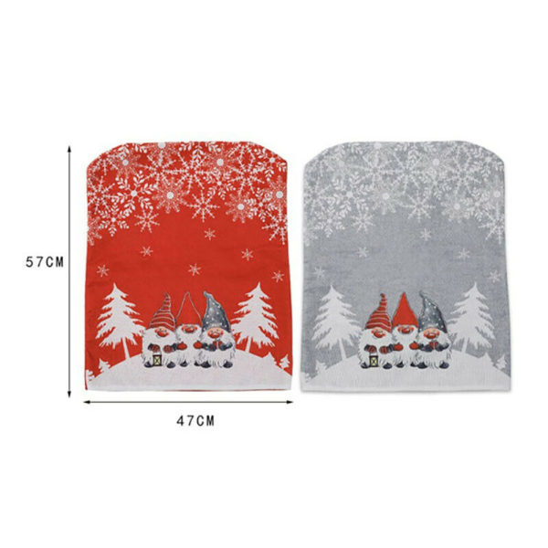 1 Pack Jul Avtagbar Tvättbar Stolsöverdrag Säte Överdrag Red