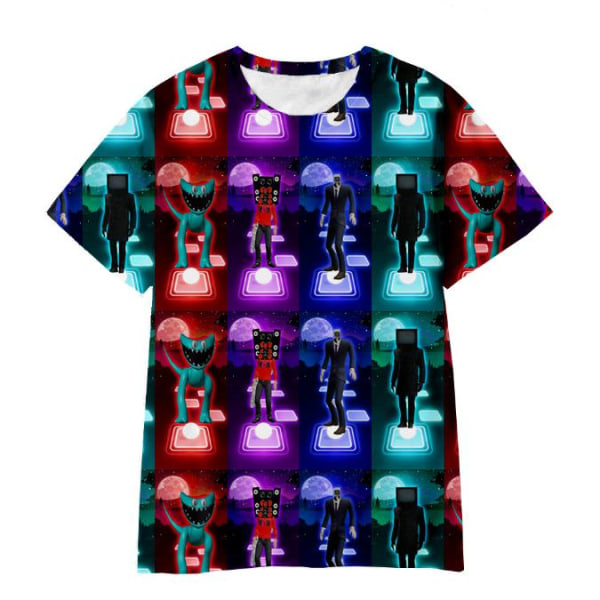 Skibidi Toalett T-shirt Barn Pojke Flicka Korta Ärmar Skjortor Sommar Toppar Casual B 6-7 Years