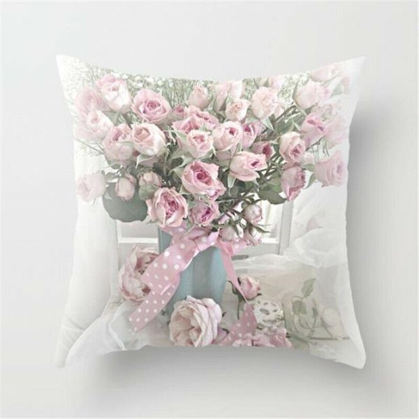 Retro ros blommig kuddfodral - heminredning för soffa - Kuddeö #3 Rose Print
