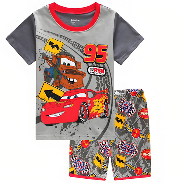 Bil Tecknad Pojkar Pyjamas Barn Pojkar Flickor 2st Set Kortärmad Tryck Toppar+ Shorts Tryckta Kläder Pyjamas & Vardagskläder Barnpresent #5 110cm