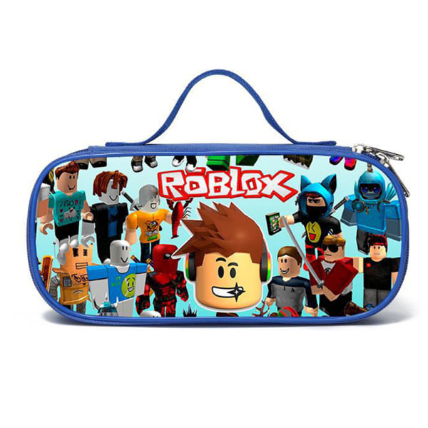 Roblox Case Stor kapacitet Lager Pennlåda Pennfodral blue-A