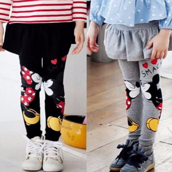 Barnflicka Mickey Minnie Mickey Mouse byxor _  tutu kjol gray 4-5 Years