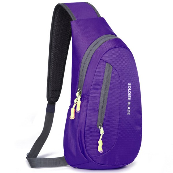 Vattentät bröstväska Sport utomhus ryggsäck handväska män kvinnor purple