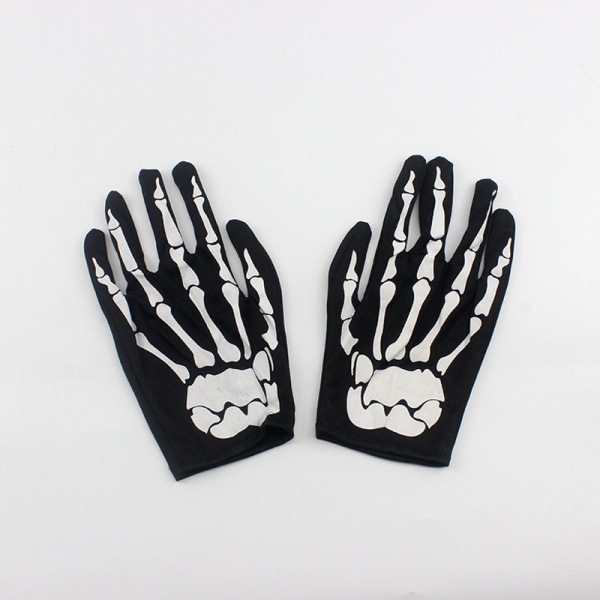 Halloween cosplay kostym barn vuxen skelett mask handskar mantel Mask + gloves for kids