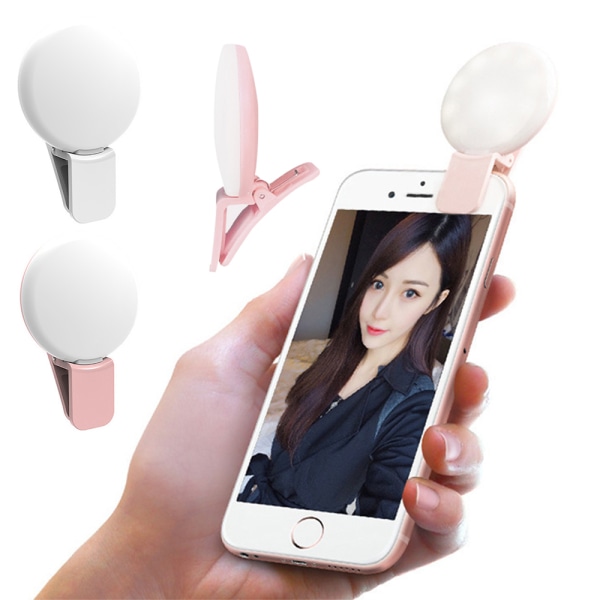 Selfie Ring Light Mini Selfie Light Ring För Telefon Med Led Rin pink