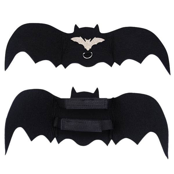 Halloween Black Bat Wing husdjurskostym för hund-cosplay kattvalpar S