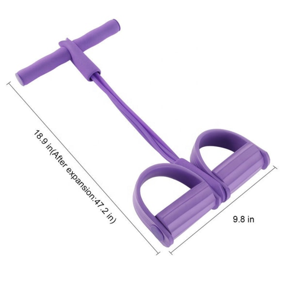 Multifunc Spännrep Elastiskt Yoga Pedal Puller Resistance Band purple