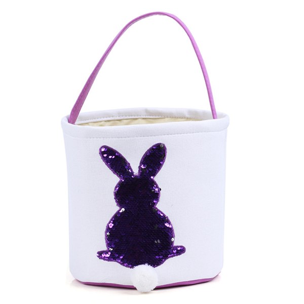 Påsk korg canvas väska används för att förvara presenter i påsk hink purple