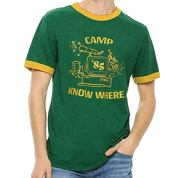 Dustin of Stranger Things 3 Camp Know Where Kids Boys T-shirt green 2XL