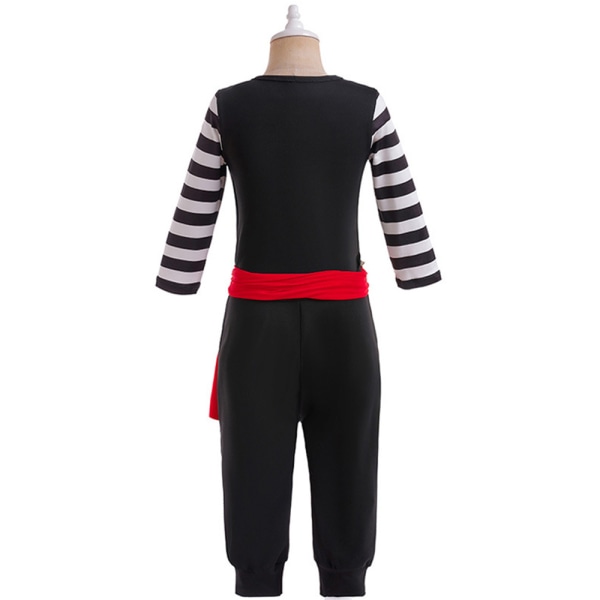 Piratkapten Pojkar Tvådelad Halloween Lek Prestanda Set 120cm