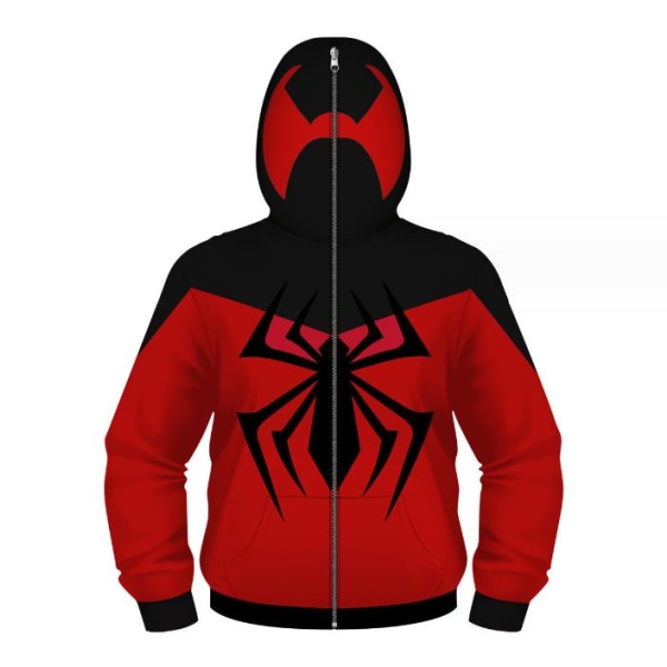 Spiderman Into the Spider Verse Miles Morales Cosplay hoodie för barn C M