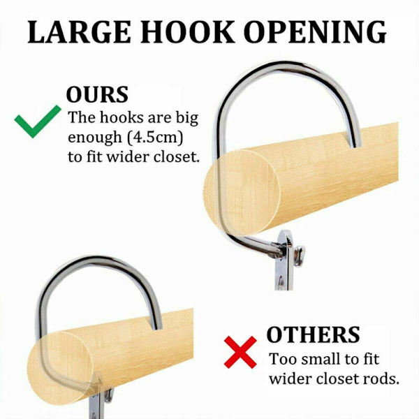 6st utrymmesspara hängare med krok 6-håls organizer 6PCS