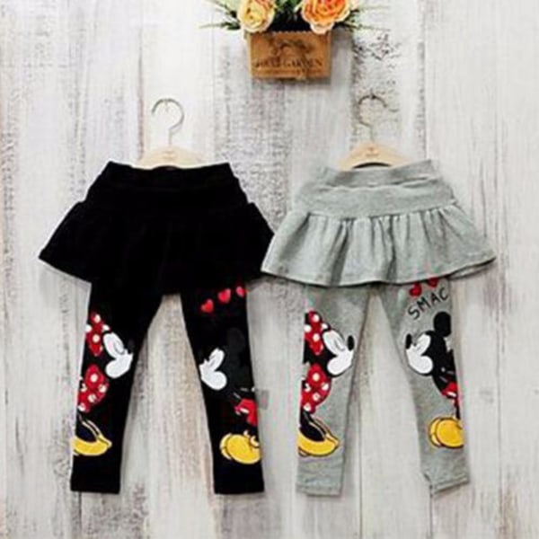 Barnflicka Mickey Minnie Mickey Mouse byxor _  tutu kjol gray 4-5 Years