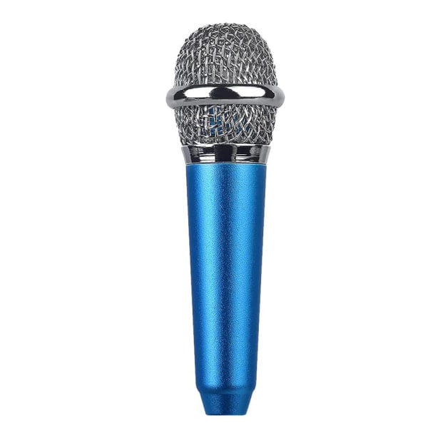 Mini portabel sång/instrumentmikrofon för sång blue