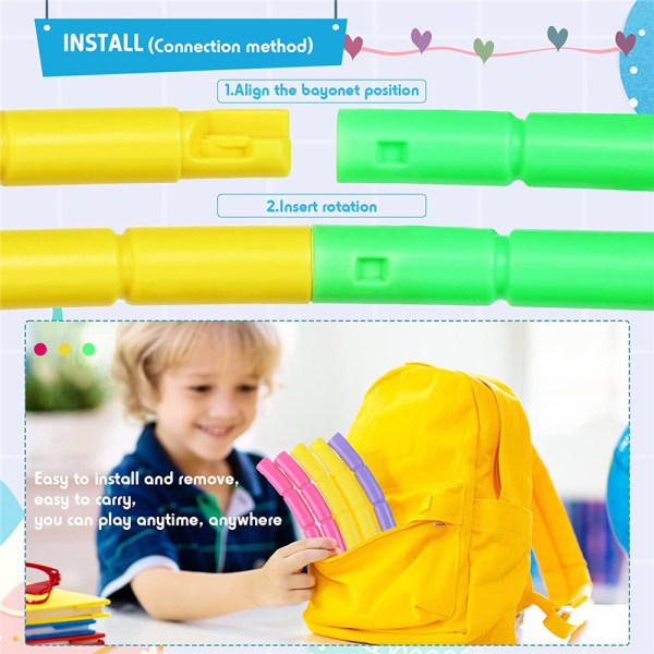 Leksakshulavtagbar plastbågar träningsutrustning leksak Wavy style