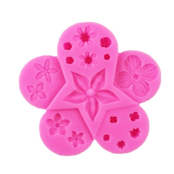 Hem blommig silikon form blad _ bakning glasyr dekoration Pink