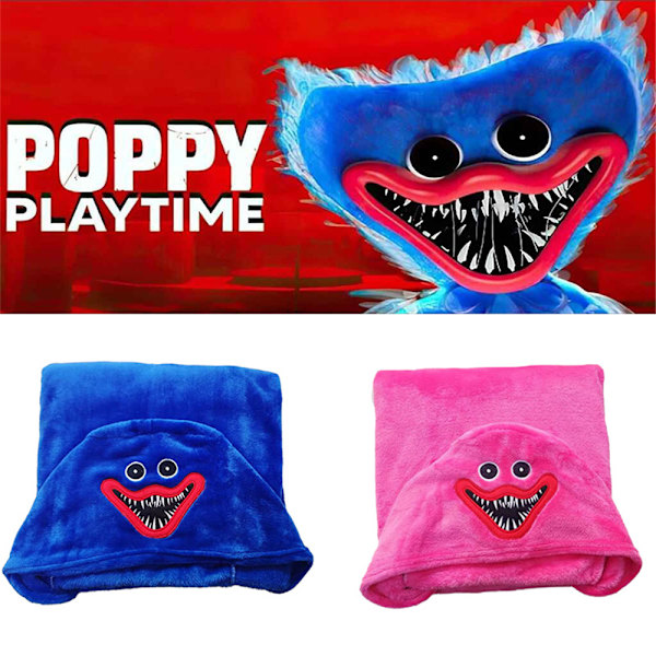 Kids Poppy Playtime Huggy Wuggy Huvtröja Filt Sovande Mattor Pink