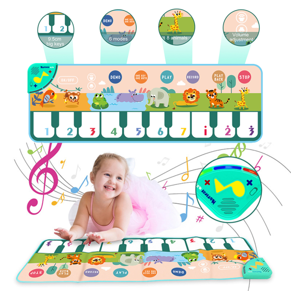 Pianomatta Toddler Toy Music Dans Keyboard Mat 25 musikljud