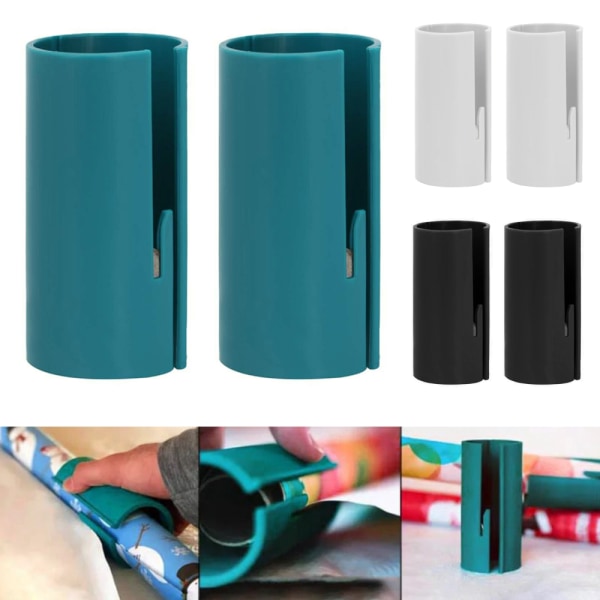 2-pack glidande presentpappersklippare för julpapper och hantverk white