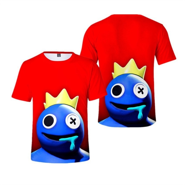 Kid's Shirts Crewneck Casual T-shirt 3D- print kortärmad t-shirt A 130cm