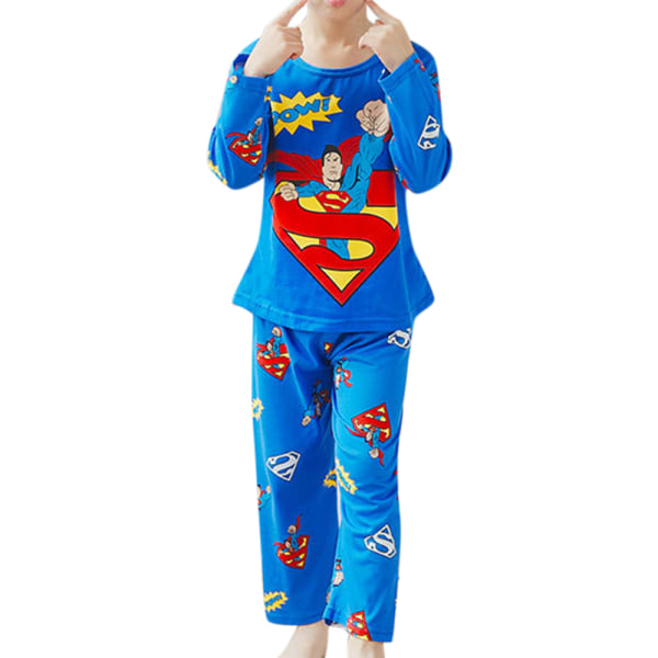 Pyjamas för stora barn Pyjamas Söt långärmad byxa Casual kostym A 134-140cm
