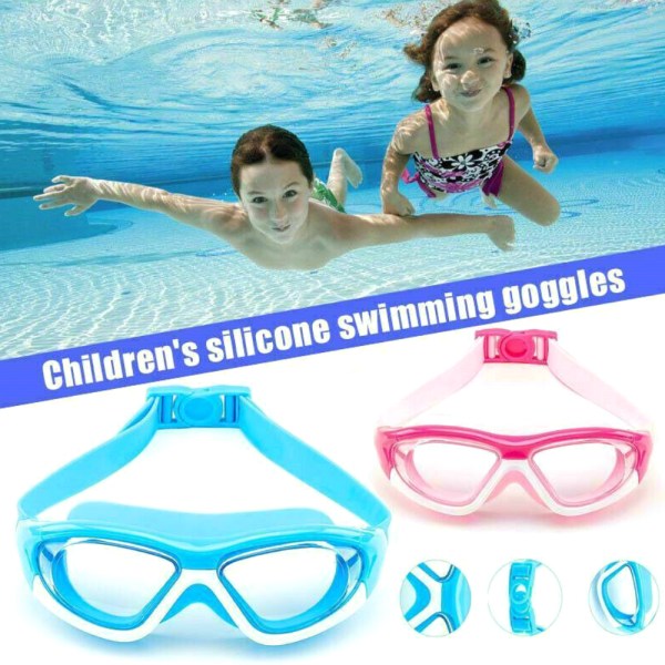 Barns anti-dimma simglasögon simbassäng simning Pink