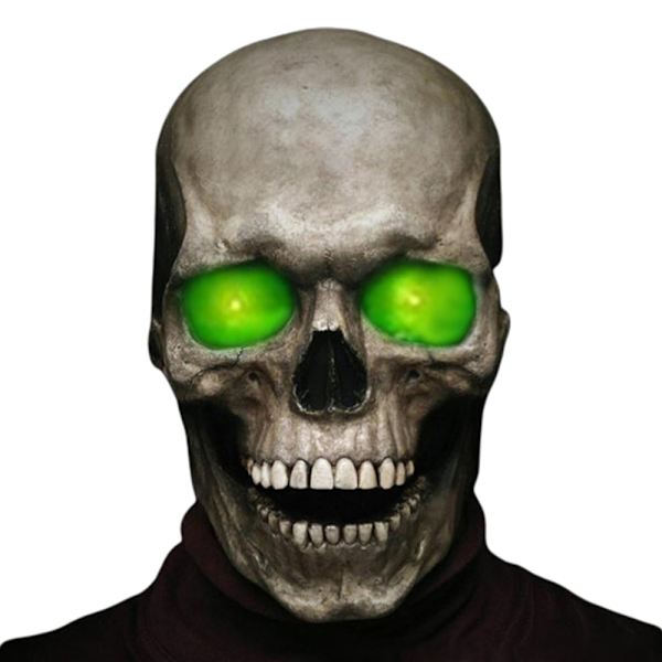 Halloween Terror Skelett Aktiv Mask Party Cosplay Kostym Green light