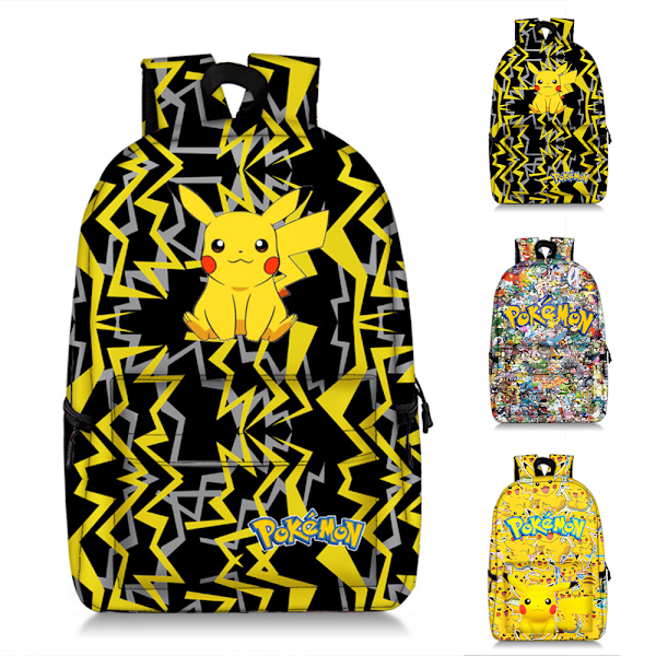 Kids Pikachu Ryggsäck Universell Daglig Lätt Andningsbar Väska Laptop Skolväska Resedagryggsäck C