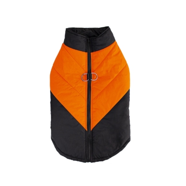 Vattentät varma hundkläder för vinterkappa för husdjur Jacka husdjursväst black orange L