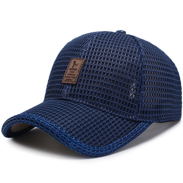 Vintage baseball hattar för män andningsmössor Justera löparhatt Dark blue