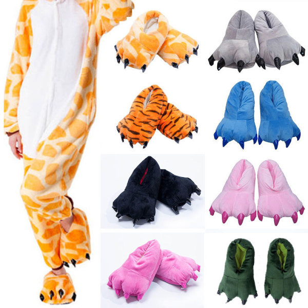 skor - Dinosaur Claw Monster Tofflor Soft Plush Feet Skor - sk Giraffe  M(Women) b404 | Giraffe | M(Women) | Fyndiq