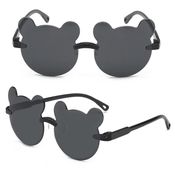 Barnsolglasögon Baby Cute Bear Cartoon Fashion Solglasögon Black frame grey sheet