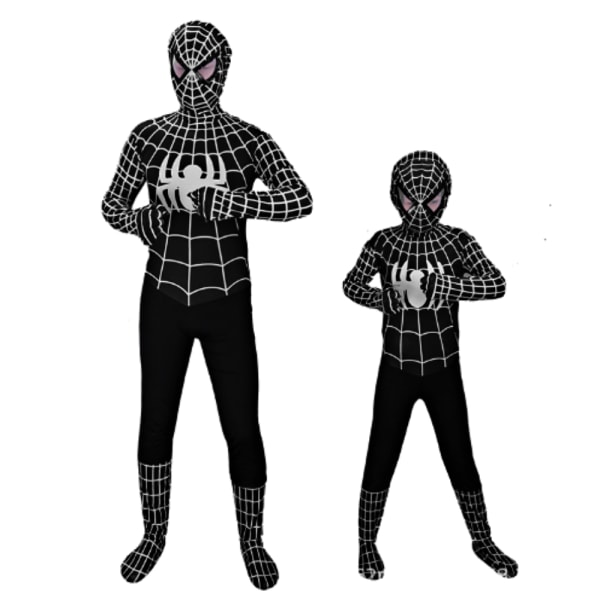 Venom svart spindel jumpsuit Halloween cosplay kostym för barn black 100-100
