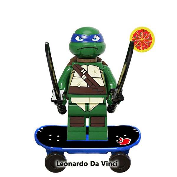 8 ST Teenage Mutant Ninja Turtles Figurer leksak monterade block