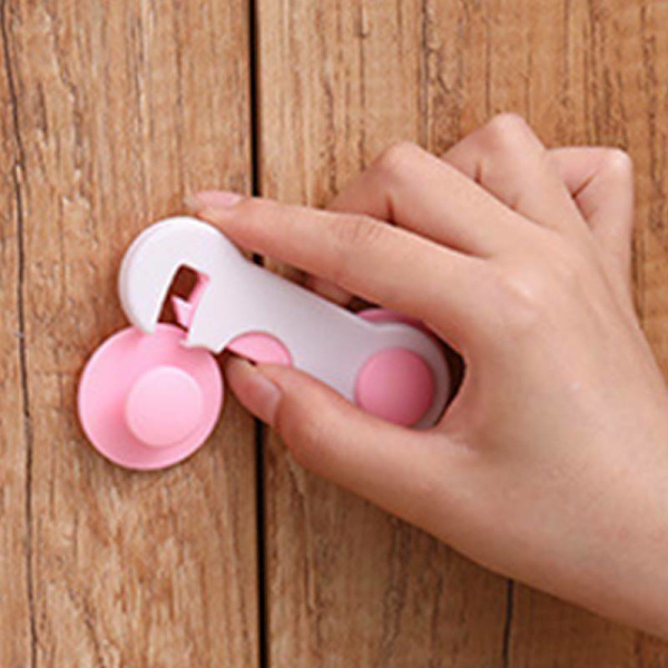 Barnskåp dörr låda kylskåp dörr spärr Pink 10PCS
