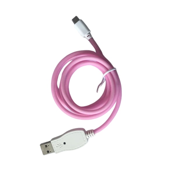 LED-Ladekabel som Danser til Musikk - USB-C Pink