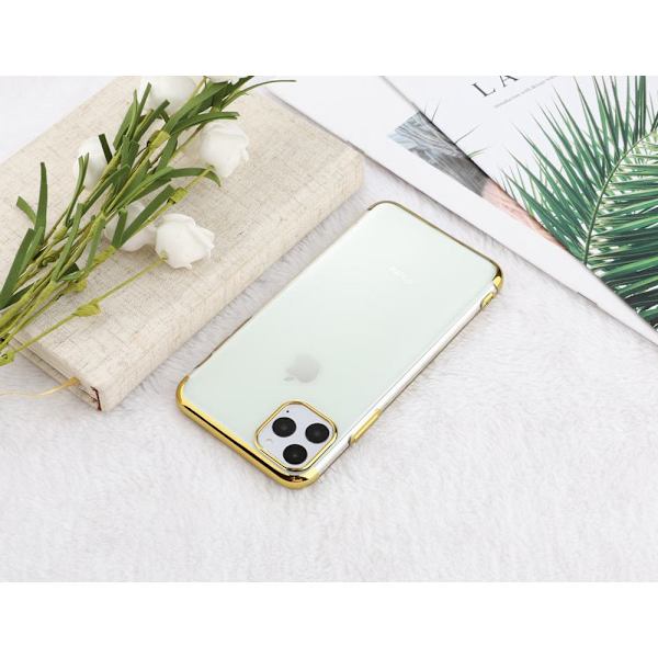 Galvaniseret TPU -etui iPhone 11 Pro Max med 2 skærmbeskytter Gold