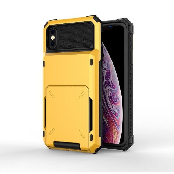 Iskunkestävä, kestävä case iPhone X/Xs cover Yellow