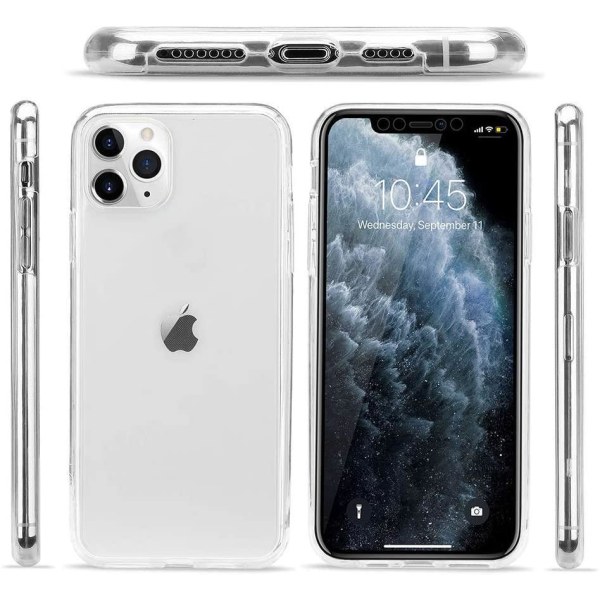 Fullt cover gjennomsiktig TPU deksel til iPhone Transparent one size