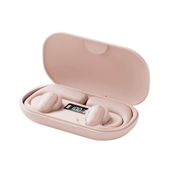 Bluetooth 5.3 Open ear: Högkvalitativt ljud & vattentätt Rosa