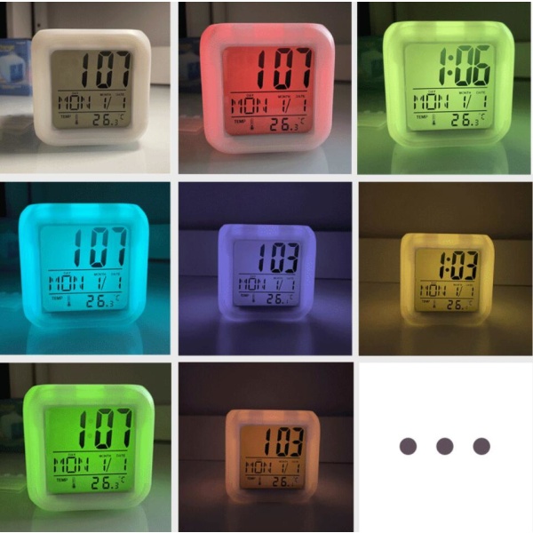 Digitaalinen herätyskello lapsille / vanhuksille LEDillä White one size