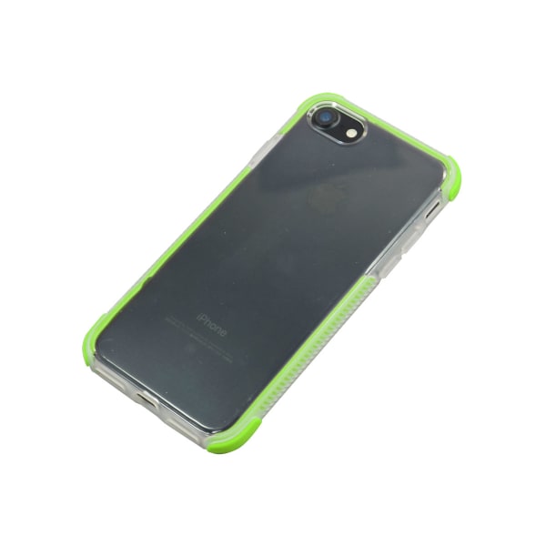 TPU-kotelo iPhonelle värikkäillä reunoilla 6 + 2 näytönsuojaa Green