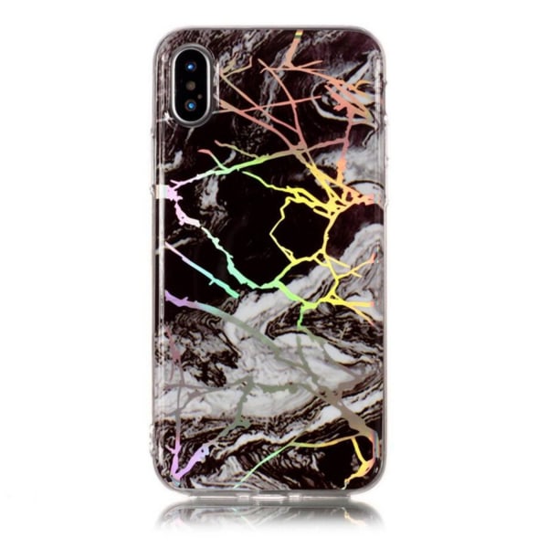 Laser marmordeksel for iPhone XR Black
