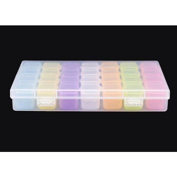 Kompakt opbevaringsboks med 28 pladser Transparent one size